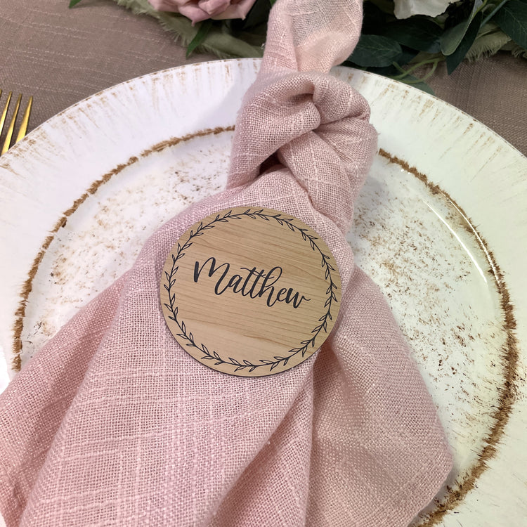 Circular Place Cards