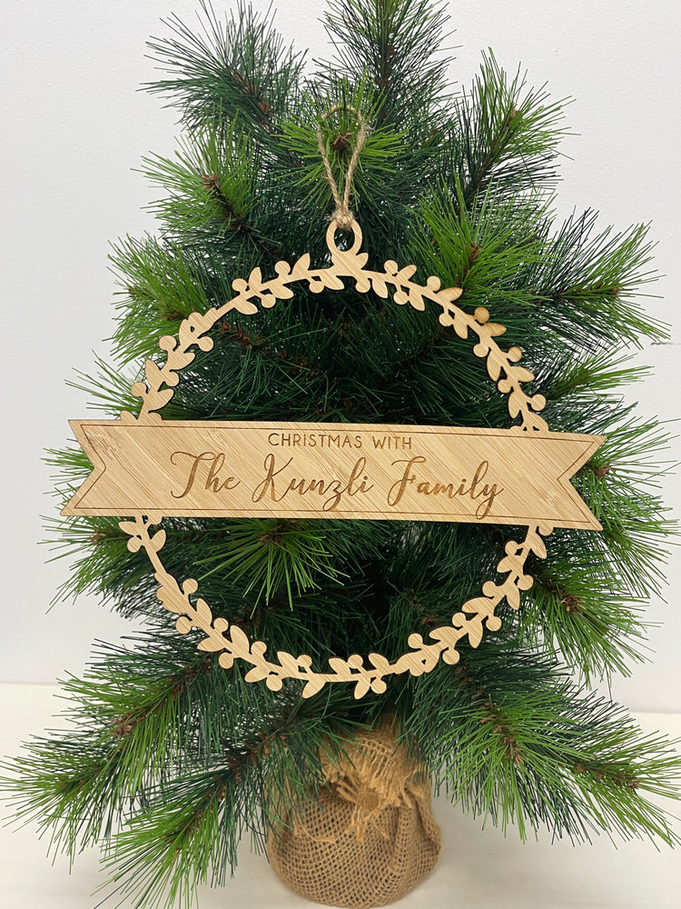 Large Family Wreath | Personalised Christmas Ornament