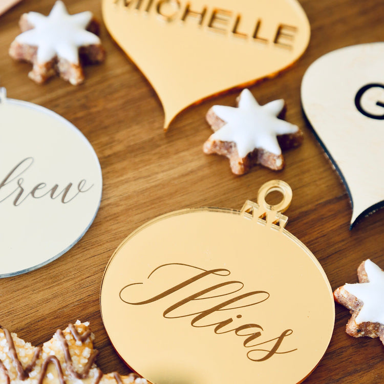 Engraved Name Bauble | Personalised Christmas Ornament