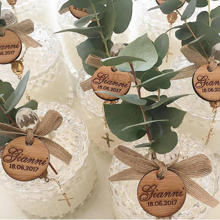 Personalised Engraved Circle Gift Tags