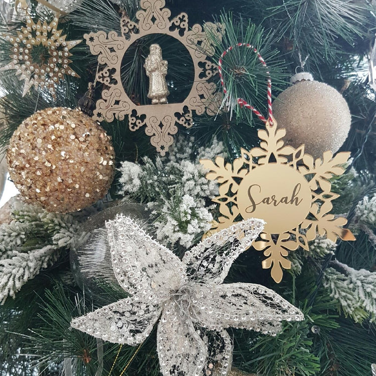 Snowflake Personalised Ornament acrylic