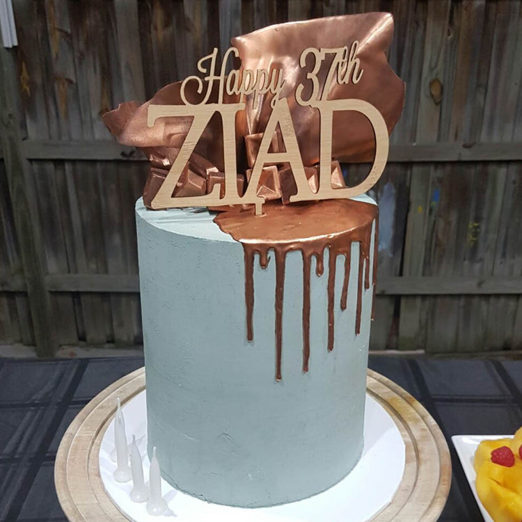 Happy Age Name Personalised Cake Topper