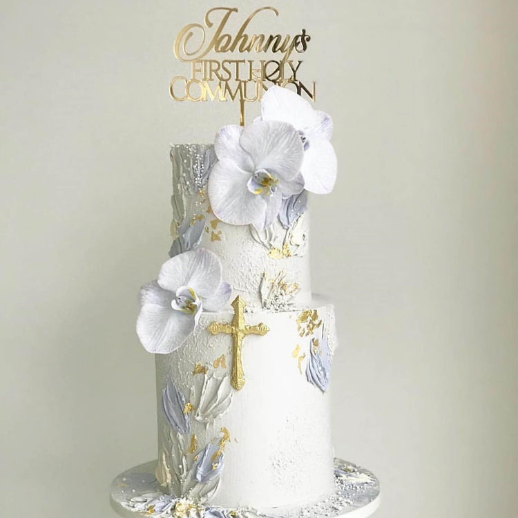 First Holly Communion Cake Topper Acrylic | Little Event Boutique