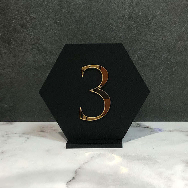 Hexagonal Table Number