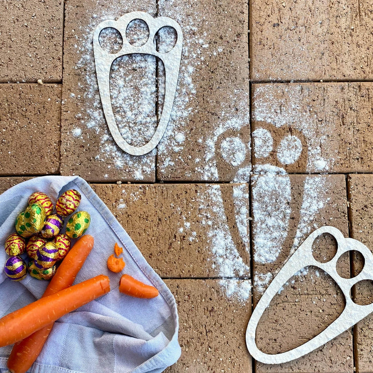 Easter Bunny Footprint Stencils