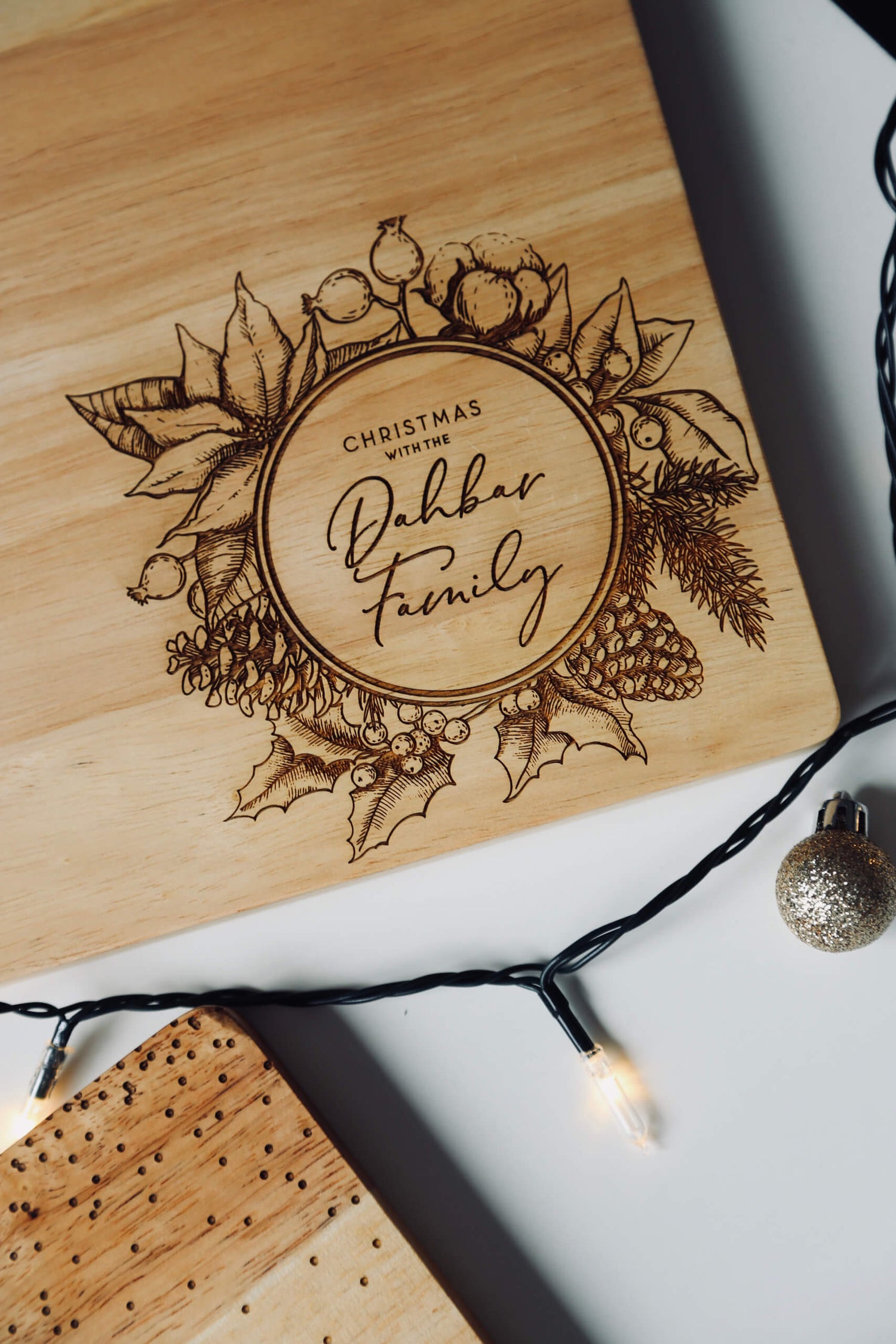 Australian Floral Personalised Serving Board Style 2 | Little event Boutique