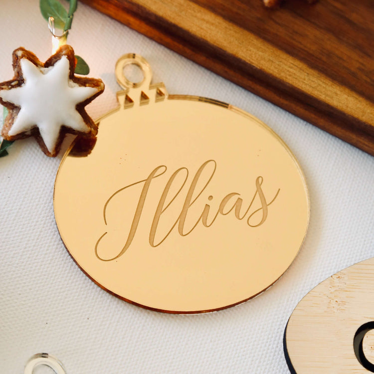 Engraved Name Bauble | Personalised Christmas Ornament