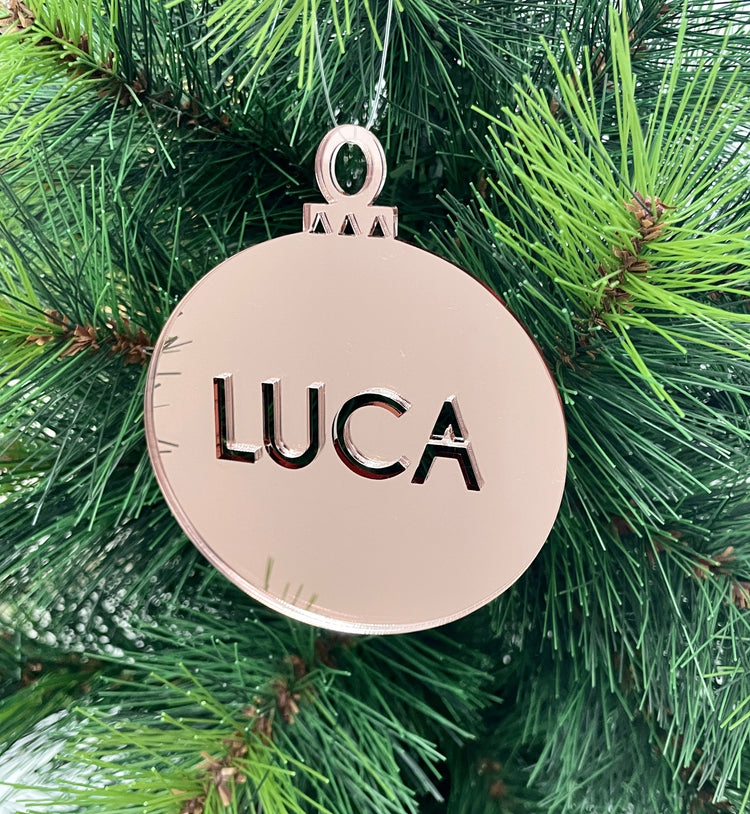 Laser-cut Name Bauble | Personalised Christmas Ornament
