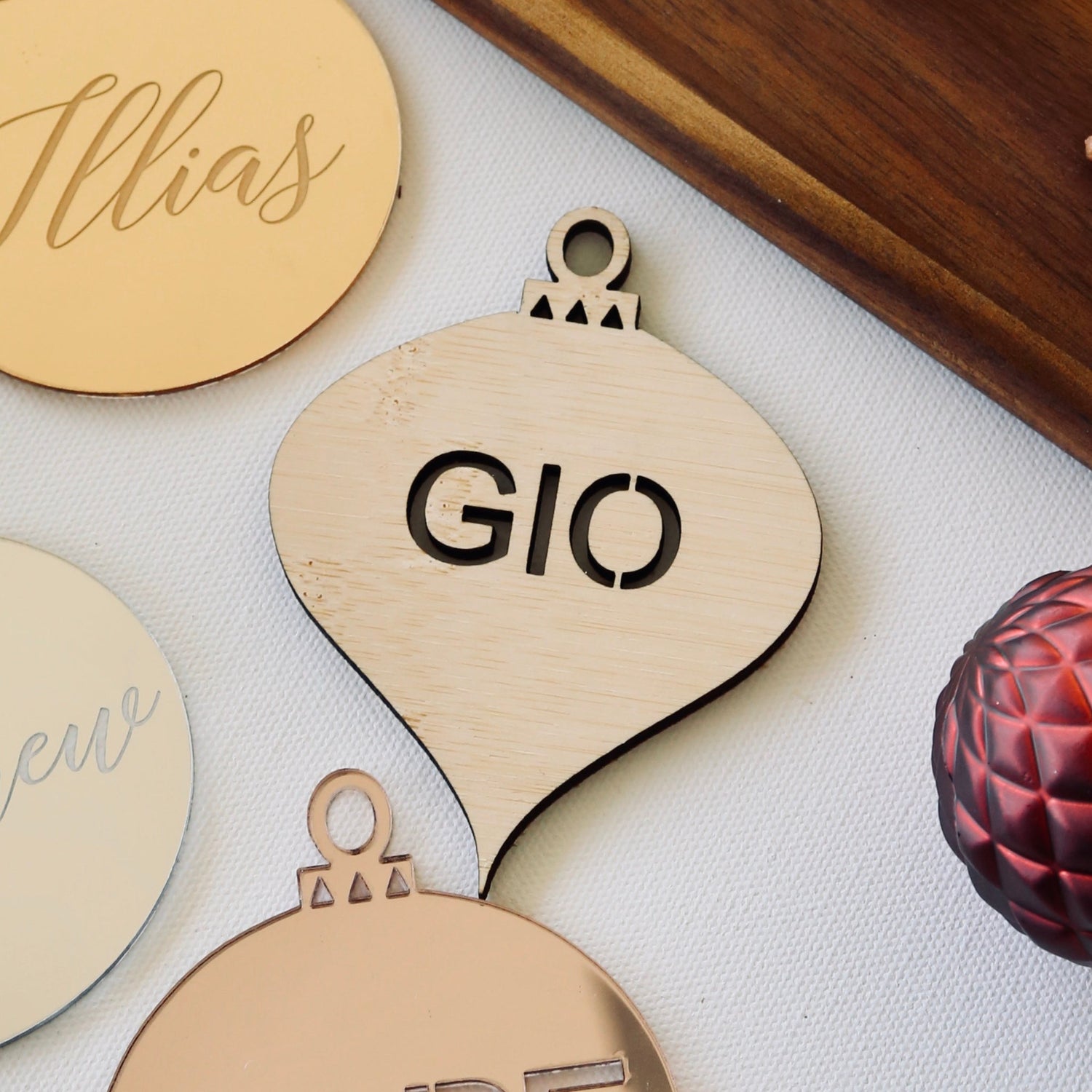 Droplet Personalised Cutout Ornament