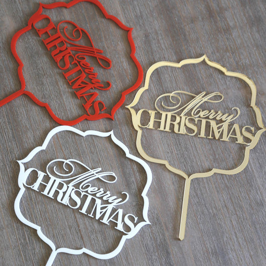 Merry Christmas Cake Topper | Little Event Boutique