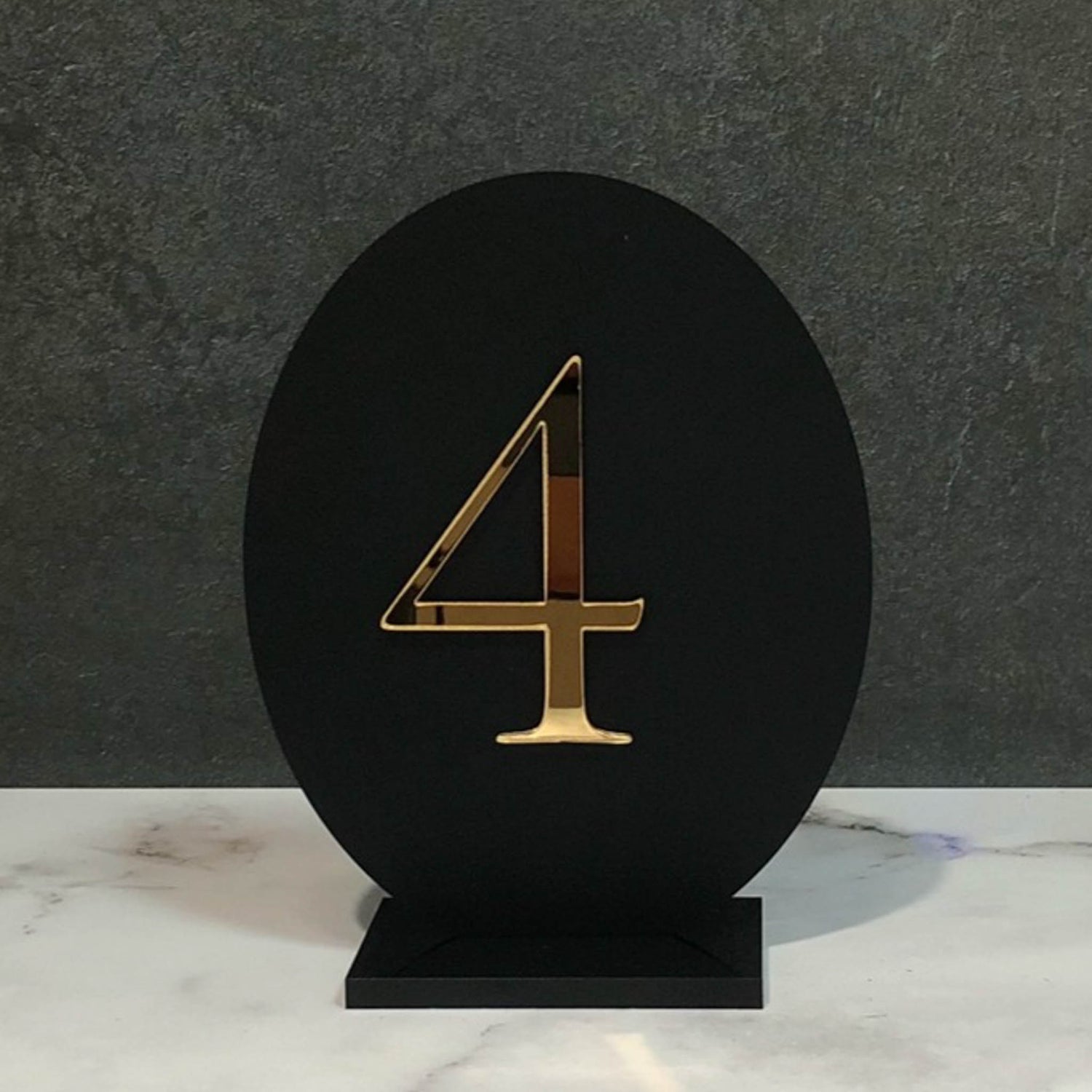 Acrylic Oval table number
