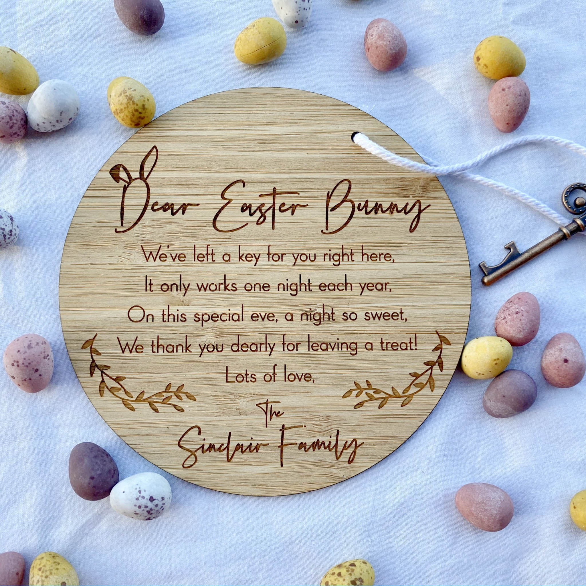 Easter Bunny Key Plaque – Little Event Boutique
