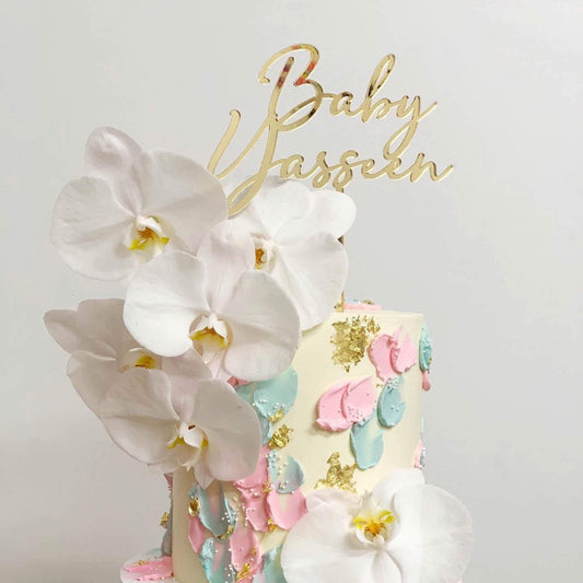 Baby Name Personalised Cake Topper | Little Event Boutique