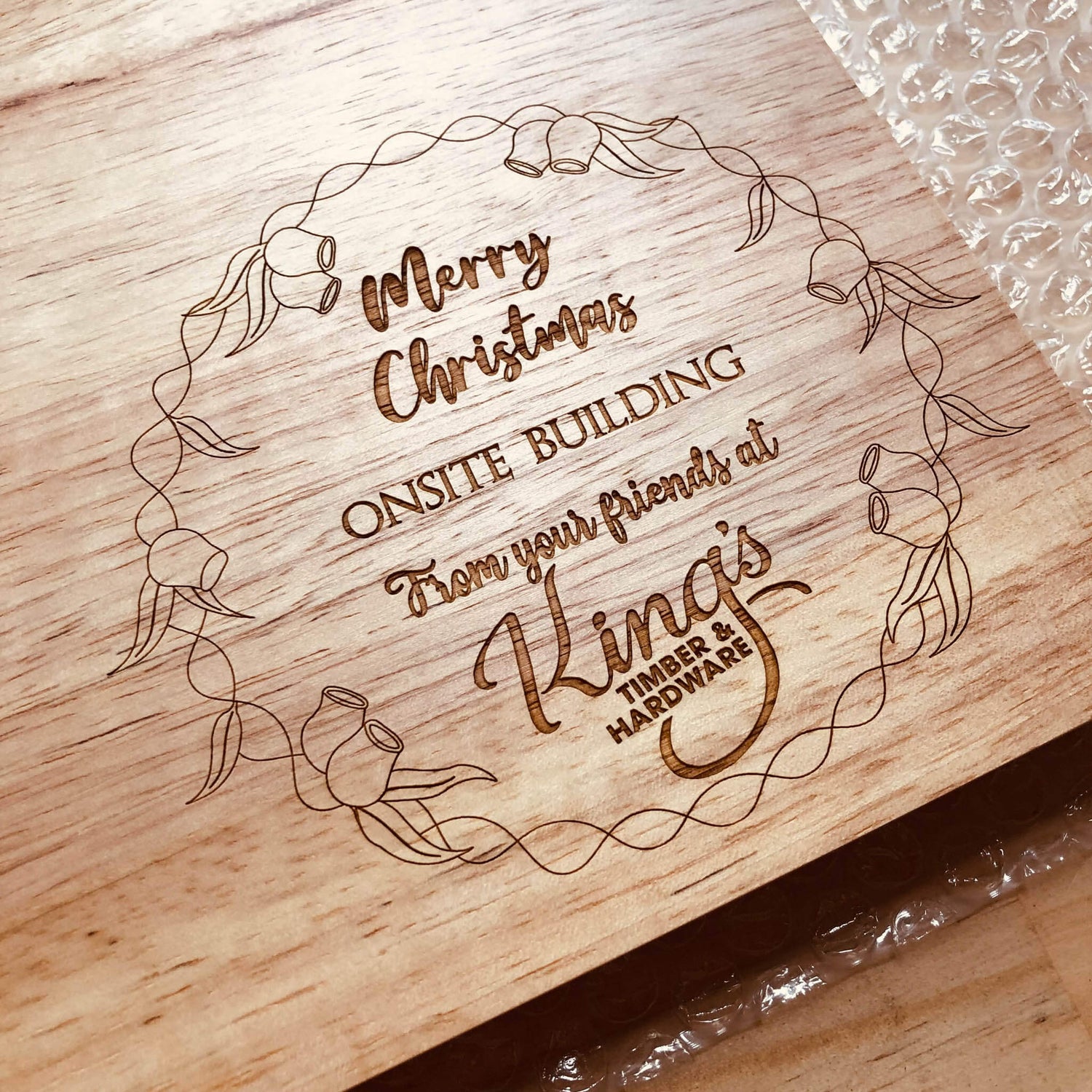 Company Christmas Personalised Serving Board | Little Event Boutique