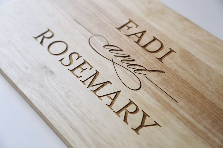 Double Name Personalised Serving Board2 | Little Event Boutique