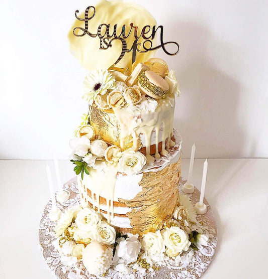 Name is Age Personalised Cake Topper | Little Event Boutique